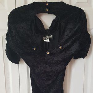 Vintage black velvet dress